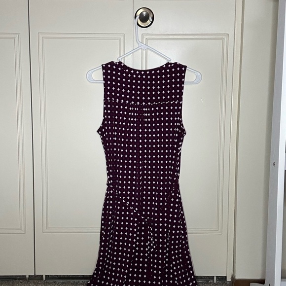 Banana Republic Purple Shift Dress with Belt and Geometric Pattern Size XS - Picture 4 of 5